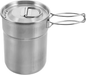 2pcs Reusable Stainless Steel Folding Cups with Handles Lightweight and Stackable Mugs for Camping Hiking and Outdoor Activities Durable and Compact Design for Travel