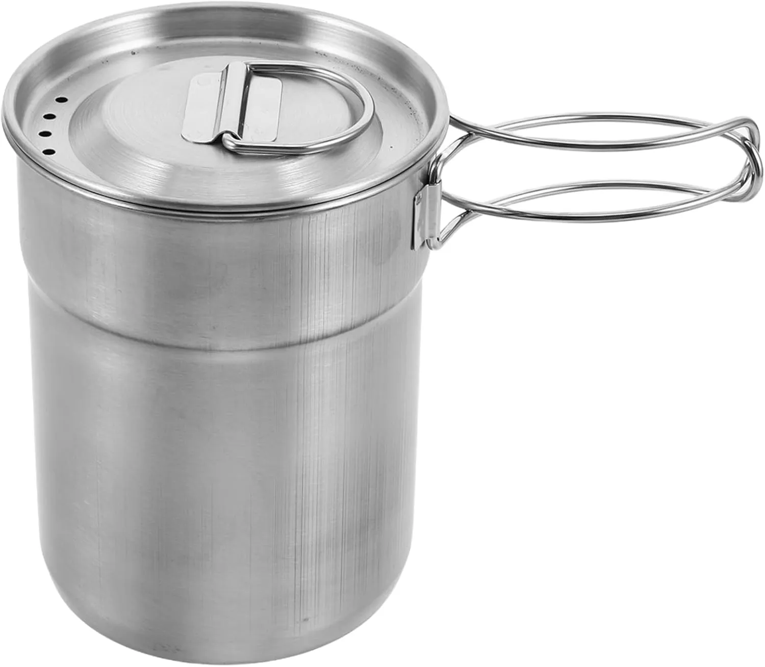 2pcs Reusable Stainless Steel Folding Cups with Handles Lightweight and Stackable Mugs for Camping Hiking and Outdoor Activities Durable and Compact Design for Travel
