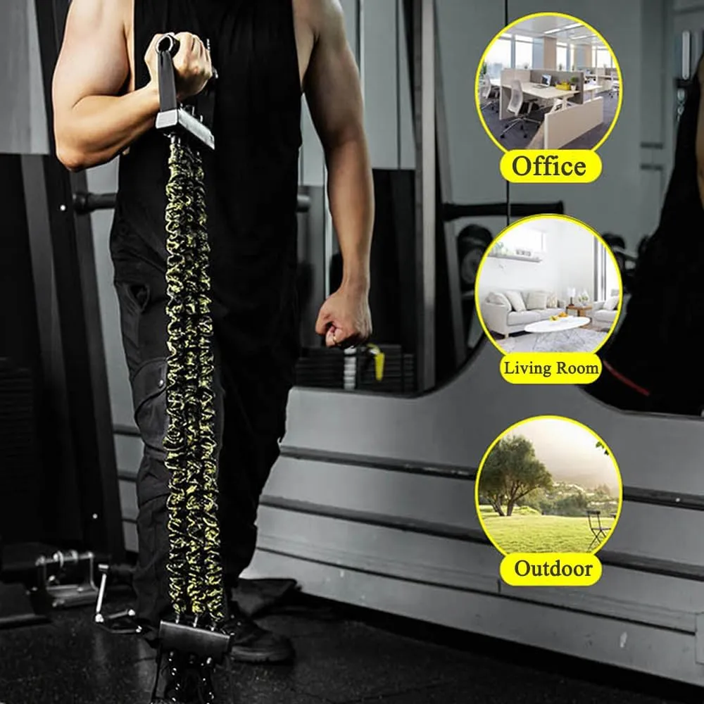 3 Hole Resistance Stretcher, 2025 New Upgraded Natural Latex 3-Hole Resistance Stretcher, High Elasticity & Tear Resistant Exercise Bands with Handles