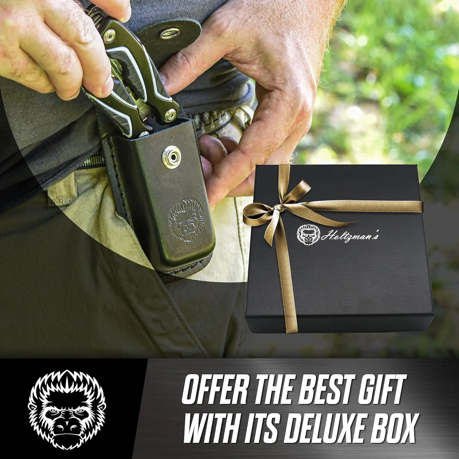 3 Piece Pocket Multitool Gift Set for Him-Stainless Steel Survival Multi Tool for Men - Clip to Belt & Backpack - Utility Knife Multitool, Pliers & Pocket Knife - Hiking, Camping & Fishing