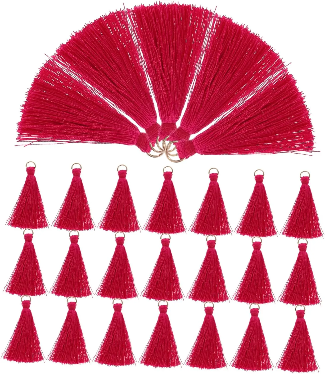 30pcs Small Tassel Pendant Keychain Tassel Charm Decorative Mini for Crafts Bag Purse
