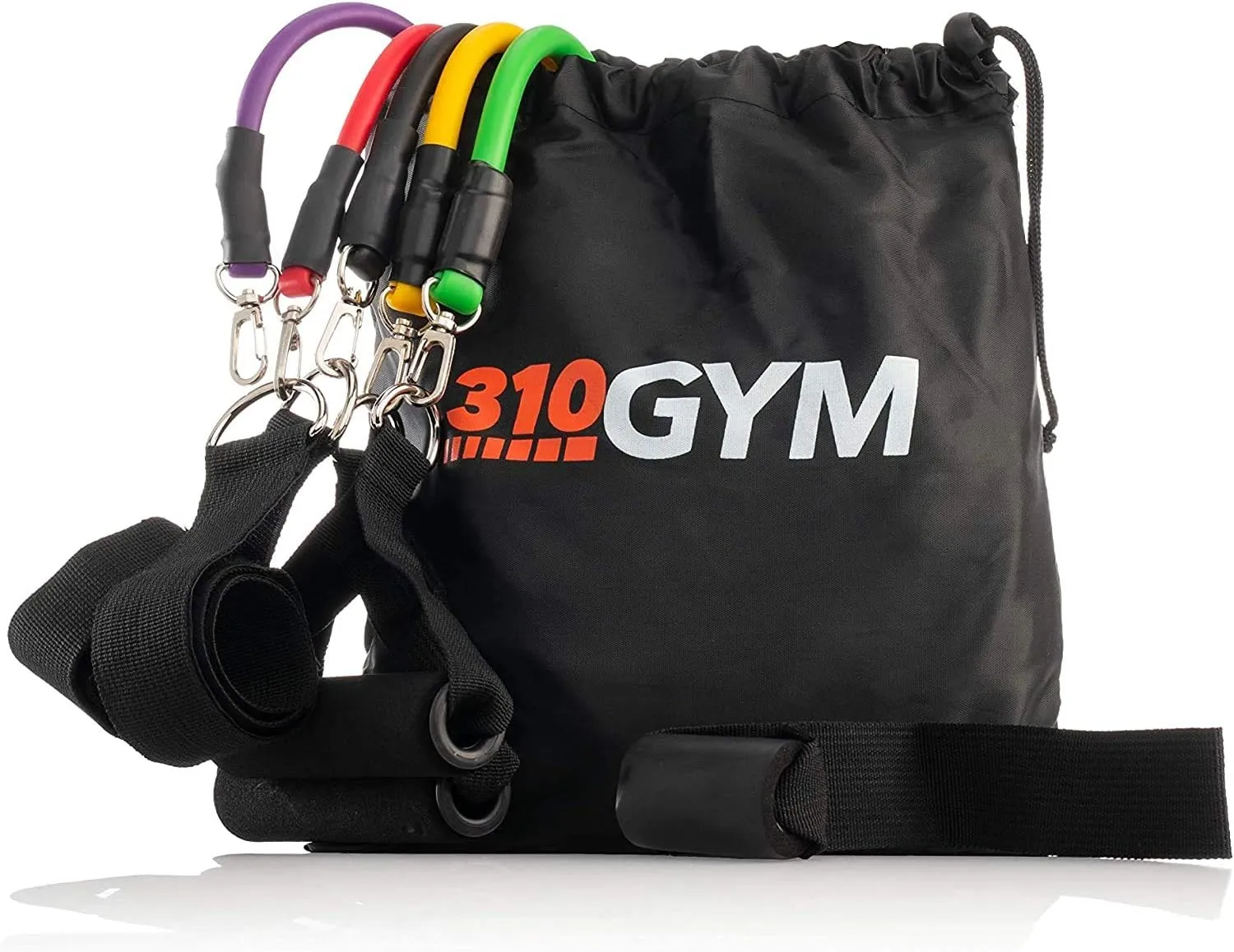 310 Nutrition Resistance Bands Set – 5 Stackable Bands with Handles, Anchor & Bag – Full Body Home Workout for Arms, Legs, Chest & Shoulders