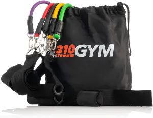 310 Nutrition Resistance Bands Set – 5 Stackable Bands with Handles, Anchor & Bag – Full Body Home Workout for Arms, Legs, Chest & Shoulders