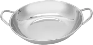 32cm Diameter Large Stainless Steel Pan Cooking Pot Camping Cookware Noodle Pot Double Handles