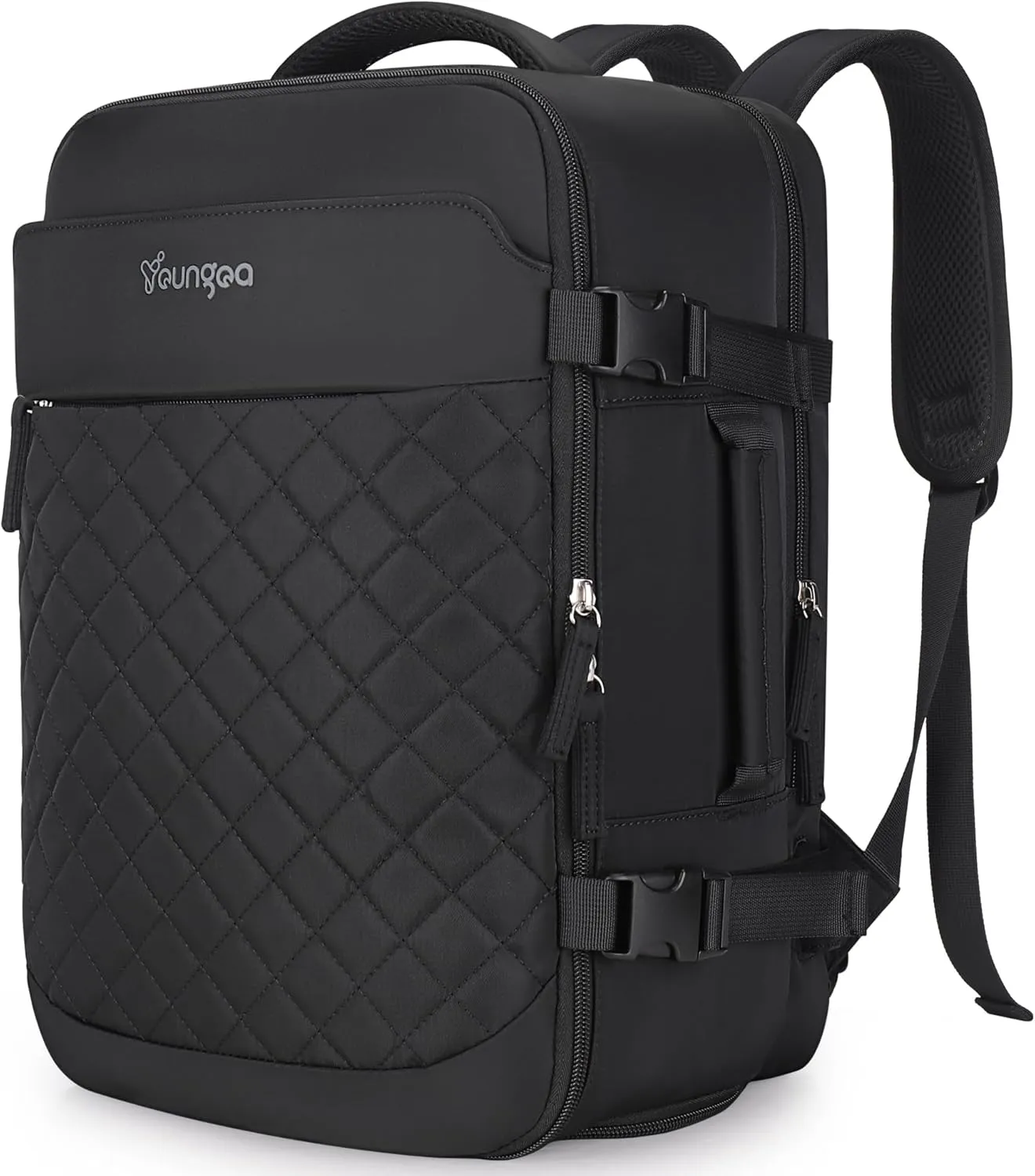 35L 18x14x8 Inch Personal Item Bag Backpack for Women, Travel Backpack Carry on Flight Approved for Spirit/Frontier etc, Black
