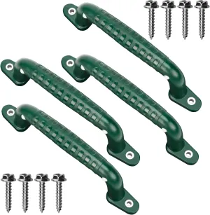 4 Luminous Safety Playground Handles, Swing Set Kids Safety Hand Grips for Playset, Climbing Frame, Play House, Playroom Ladder Handles, Door Handles, Bunk Bed Handles (Green)