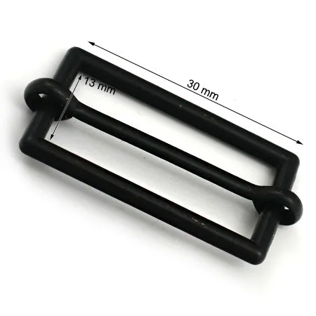 4 Pcs. Slider Buckle, Size 30 mm, Color Black Copper