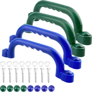 4 Pieces Kids Playground Safety Handles Swingset Grab Handle Playground Accessories for Child Backyard Playhouse Treehouse