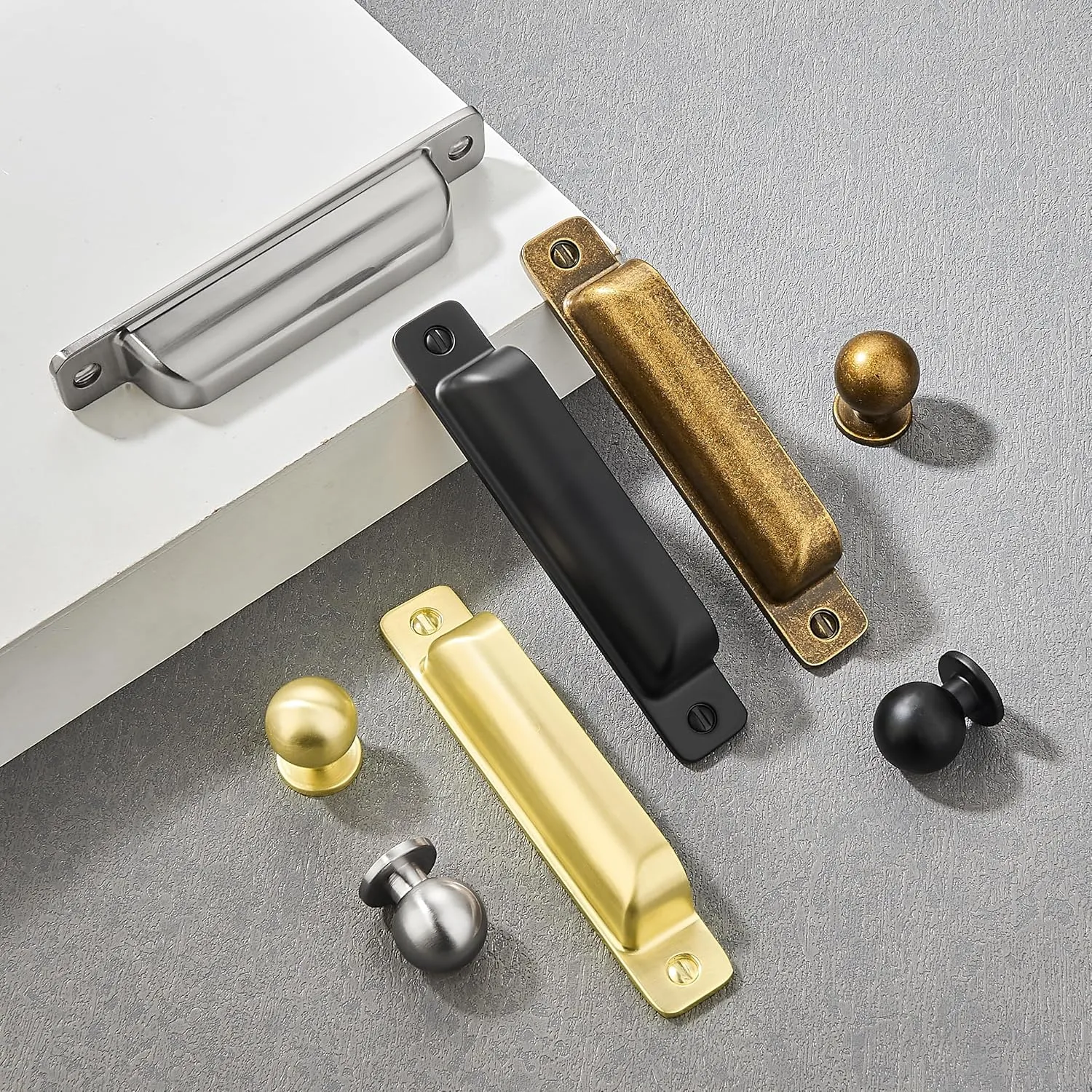 5 Packs 3-Inch Drawer Pulls Brushed Nickel Cabinet Cup Pulls Kitchen Hardware Cabinet Handles Cabinet Pulls Dresser Drawer Handles Knobs