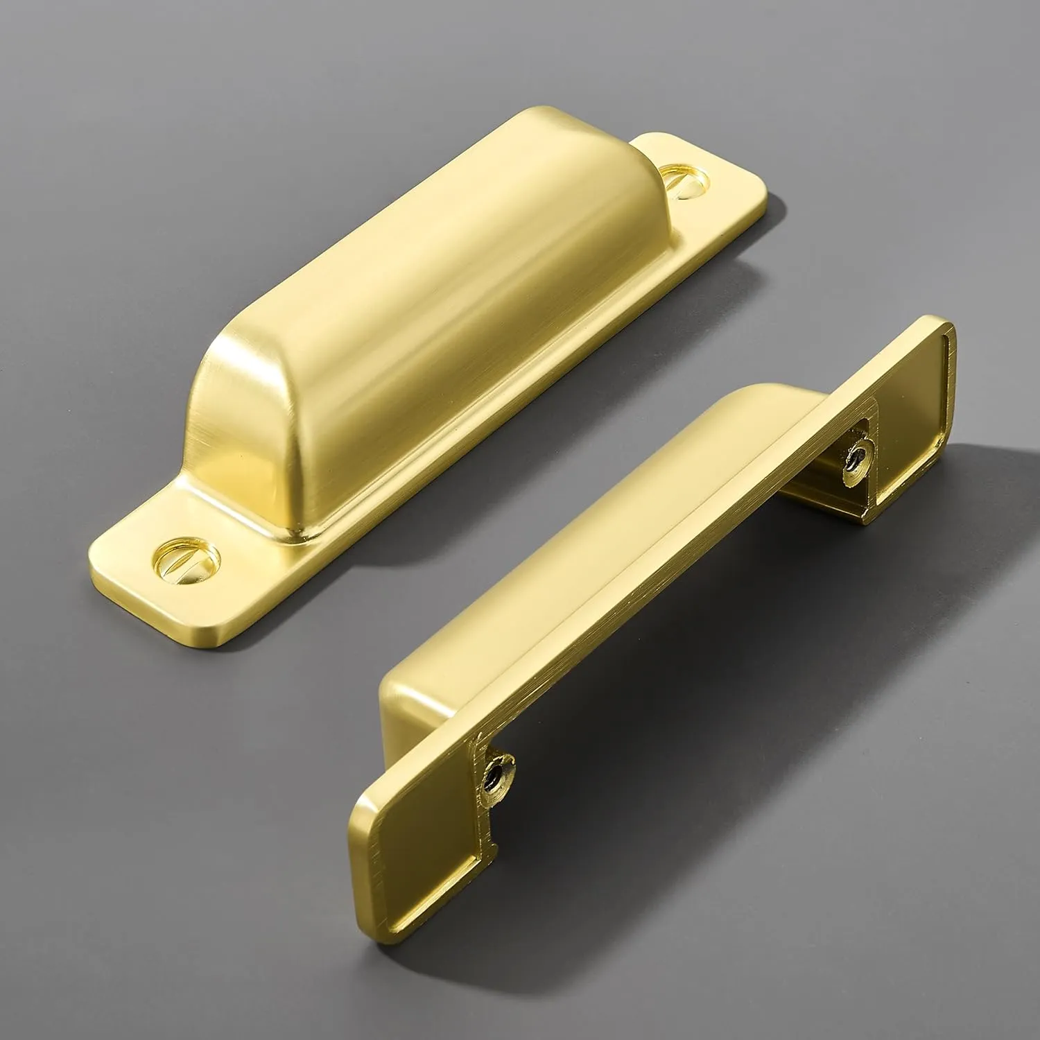 5 Packs 3-Inch Drawer PullsBrushed Gold Brass Cabinet Cup Pulls Kitchen Hardware Cabinet Handles Cabinet Pulls Dresser Drawer Handles Knobs