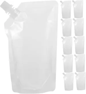 50pcs Reusable Drink Pouch Bags with Funnel Portable Juice Dispenser Bags for Travel 250ml Capacity Ideal for and Beverage Storage