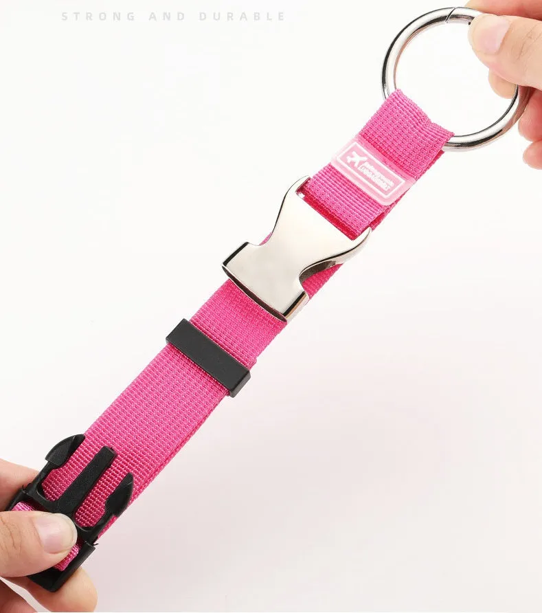 6 Colors Travel Add-a-Bag Luggage Strap with Ring Hooks Buckle
