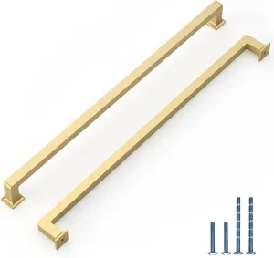6 Pack 12.6 Inch(320mm) Kitchen Cabinet Handles Gold Cabinet Pulls Kitchen Cabinet Hardware Drawer Pulls for Dresser Cupboard Wardrobe