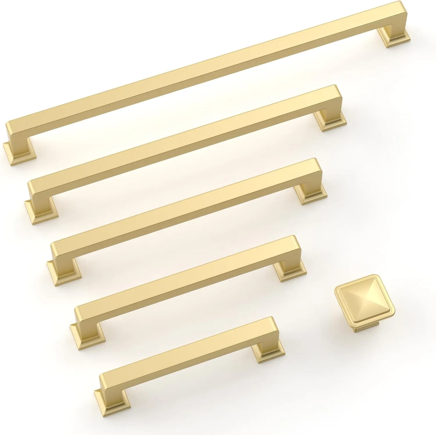 6 Pack 5 Inch Gold Cabinet Handles - Kitchen Hardware Pulls for Cabinets