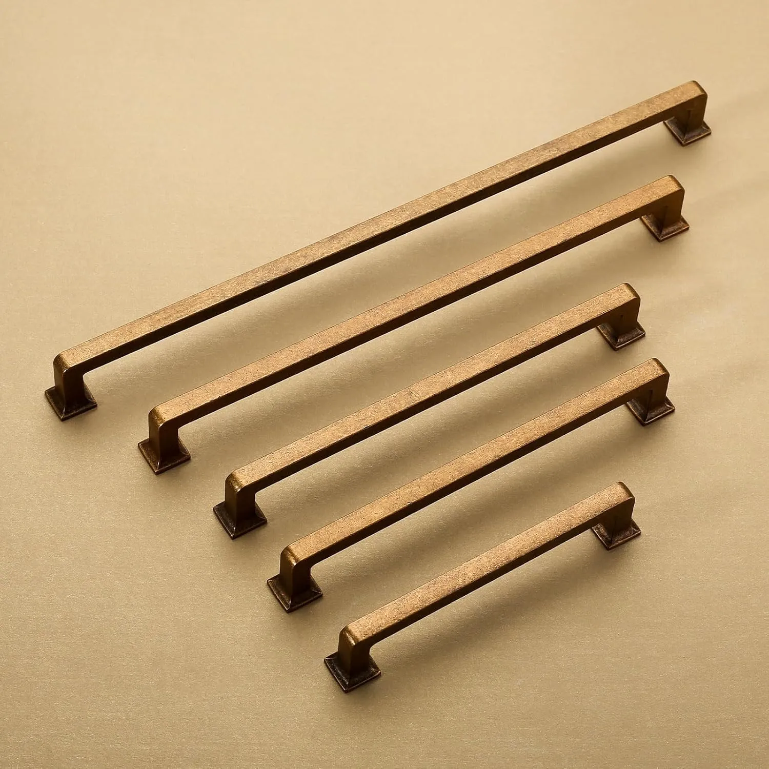6 Pack Antique Brass Cabinet Pulls 5 Inch Kitchen Cabinet Handles Vintage Drawer Pulls Kitchen Handles for Cabinets Retro Dresser Pulls Drawer Handle