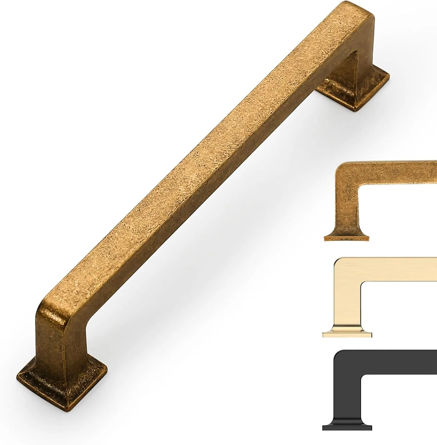 6 Pack Antique Brass Cabinet Pulls 5 Inch Kitchen Cabinet Handles Vintage Drawer Pulls Kitchen Handles for Cabinets Retro Dresser Pulls Drawer Handle