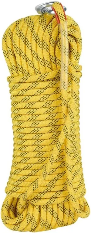 8mm Static Rope Heavy Duty Rescue Rope Rope Certified Escape Utility Cord for Rappelling,Mountaineering, Caving, Indoor Outdoor Camping in 10~200M (Color : Yellow, Size : 8mm x 45m)