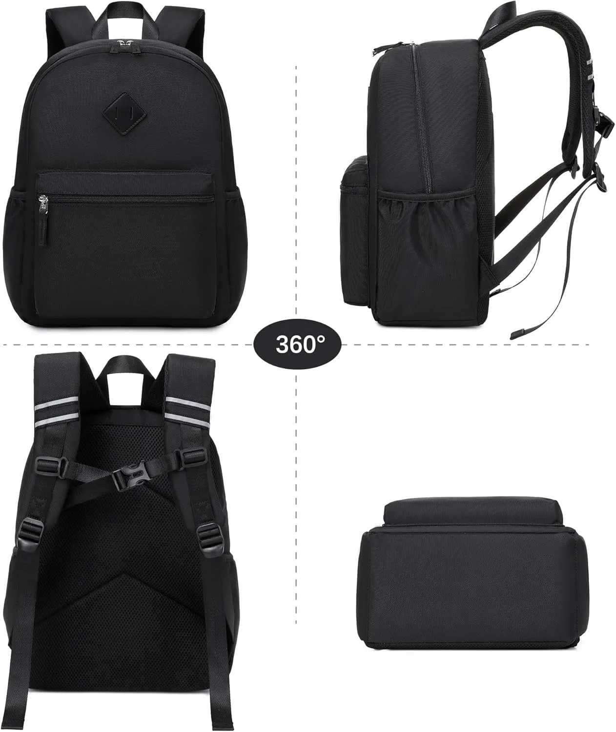abshoo Kindergarten Backpack for Boys Preschool Backpacks School Bookbag for Kids 4-8(Black)