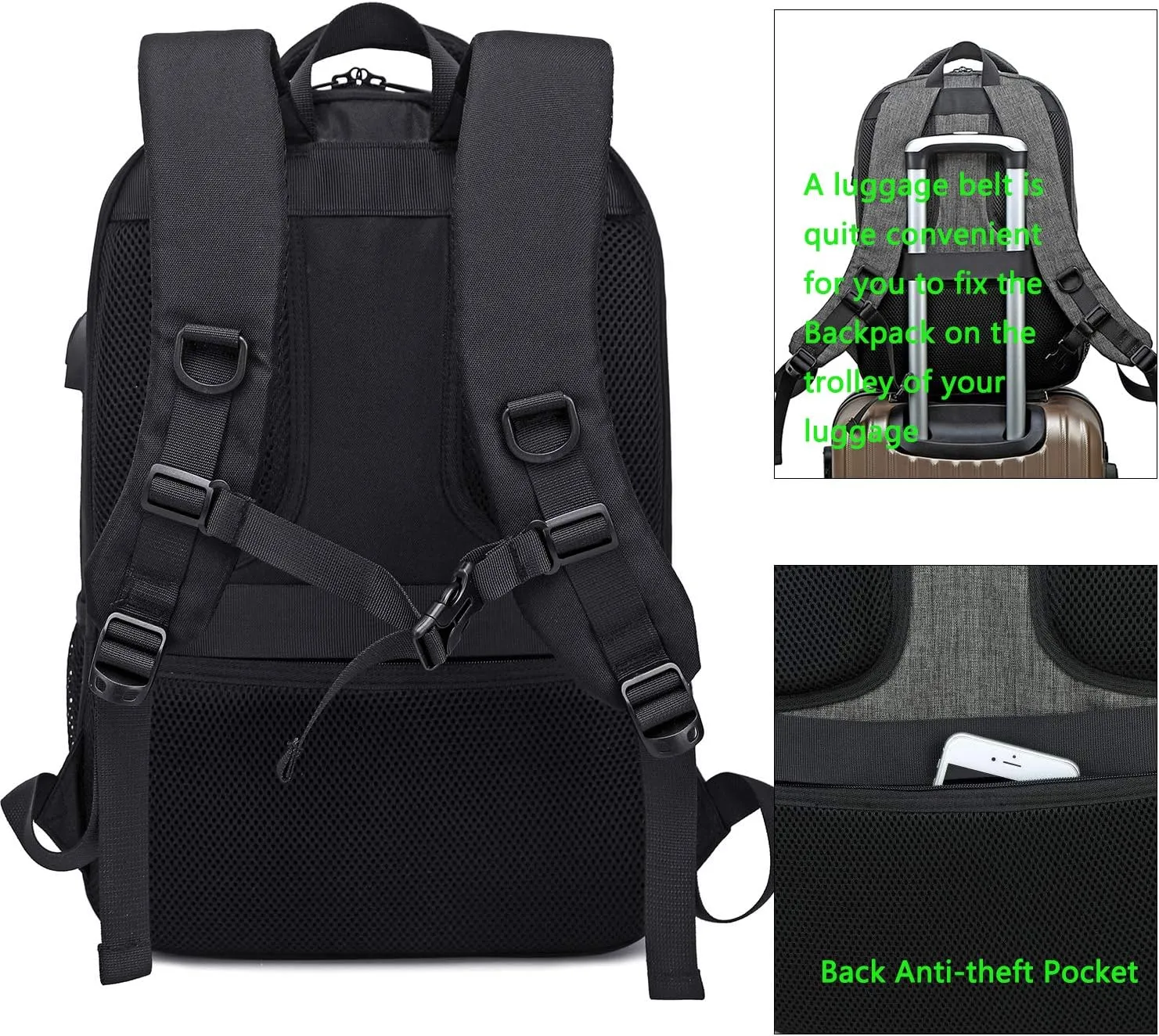 abshoo Travel Laptop Backpack Anti Theft Carry on College Backpack for Women & Men School Bookbag