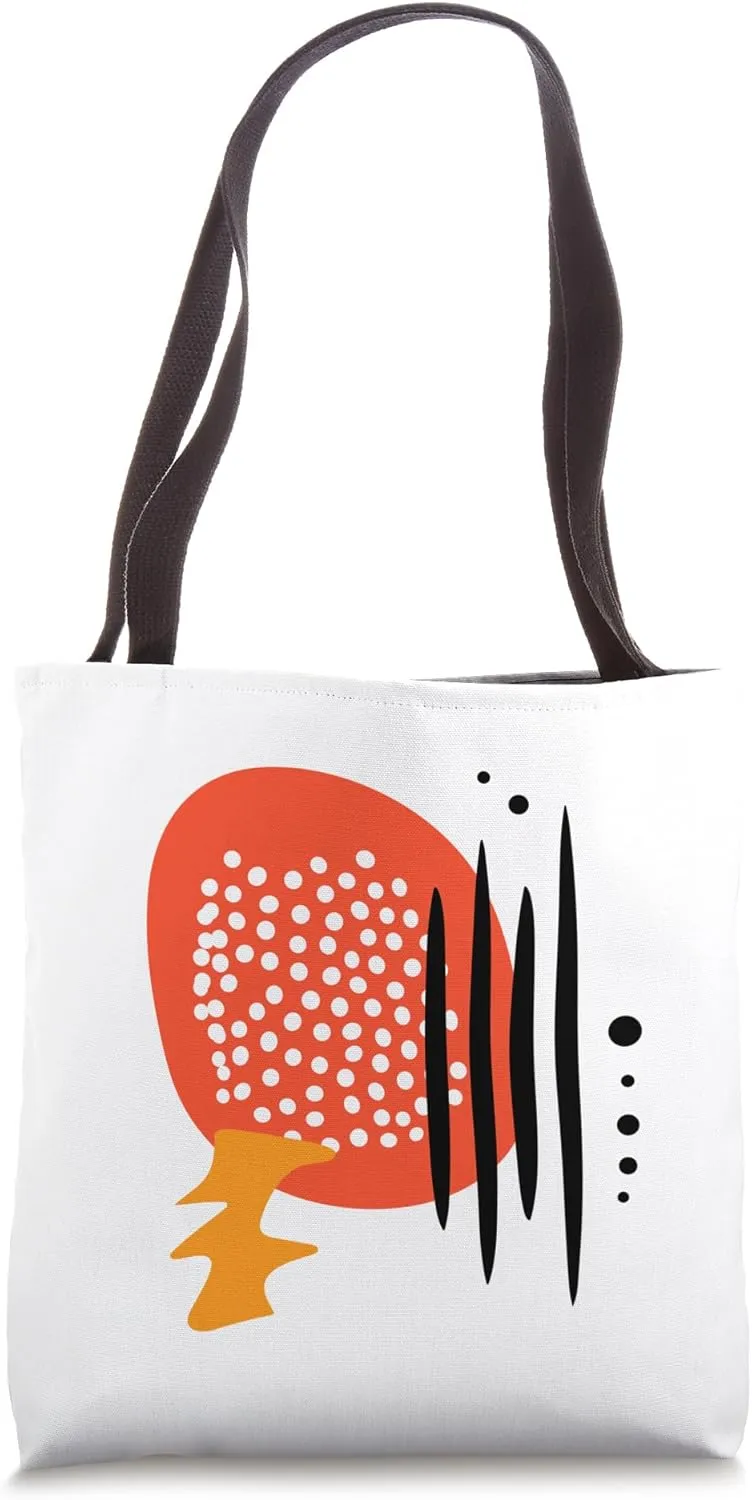 Abstract Art Mid Century Retro Inspired Geometric Tote Bag