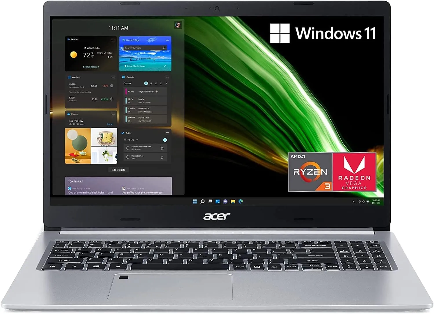 Acer 2022 Laptop | Aspire 5 | 15.6" 1920 x 1080 LED-Backlit | AMD Ryzen 3 3350U 4-Core | 8GB DDR4 | 512GB SSD | Windows 10 Pro | Wi-Fi 6 - Bluetooth 5.1 - Backlit Keyboard - 720p Camera - Silver