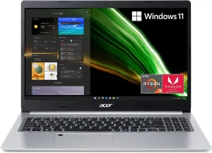 Acer 2022 Laptop | Aspire 5 | 15.6" 1920 x 1080 LED-Backlit | AMD Ryzen 3 3350U 4-Core | 8GB DDR4 | 512GB SSD | Windows 10 Pro | Wi-Fi 6 - Bluetooth 5.1 - Backlit Keyboard - 720p Camera - Silver