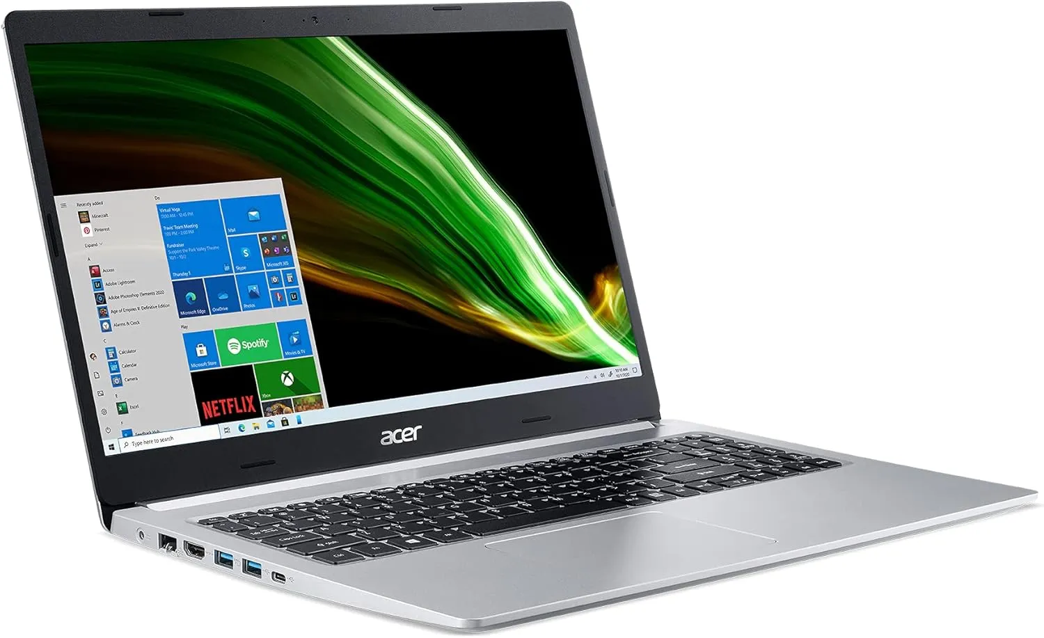 Acer Aspire 5 A515-45-R1YC Slim Laptop | 15.6" Full HD IPS | AMD Ryzen 5 5500U Hexa-Core Mobile Processor | 8GB DDR4 | 256GB NVMe SSD | WiFi 6 | Backlit KB | Windows 10 Home