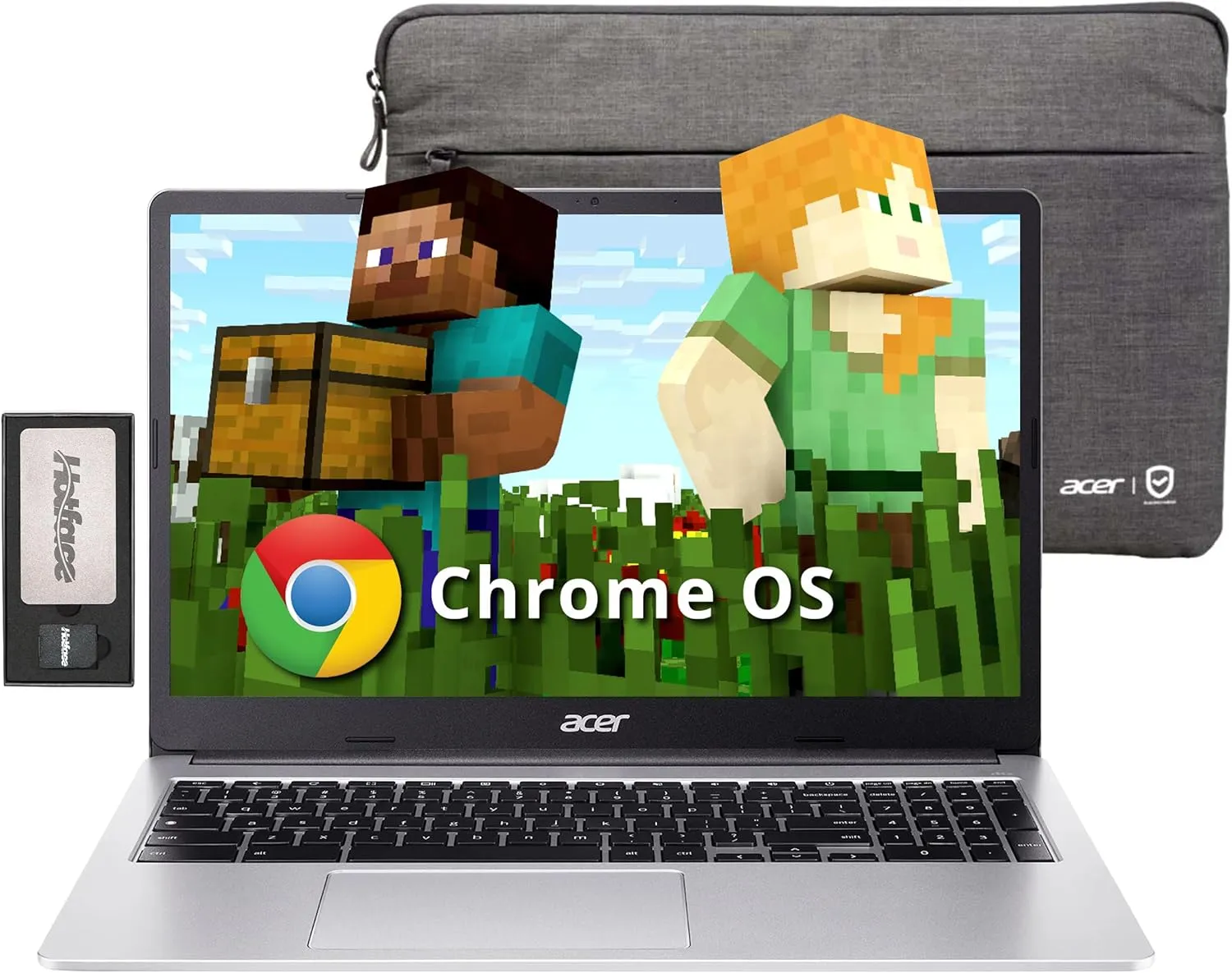 Acer Chromebook 315 15.6" HD Laptop, Intel Pentium N6000, 4GB LPDDR4X, 288GB Storage (128GB eMMC & 160GB Docking Station Set), Intel UHD Graphics, Numeric Keypad, HD Webcam, Wi-Fi 6, Chrome OS, Silver