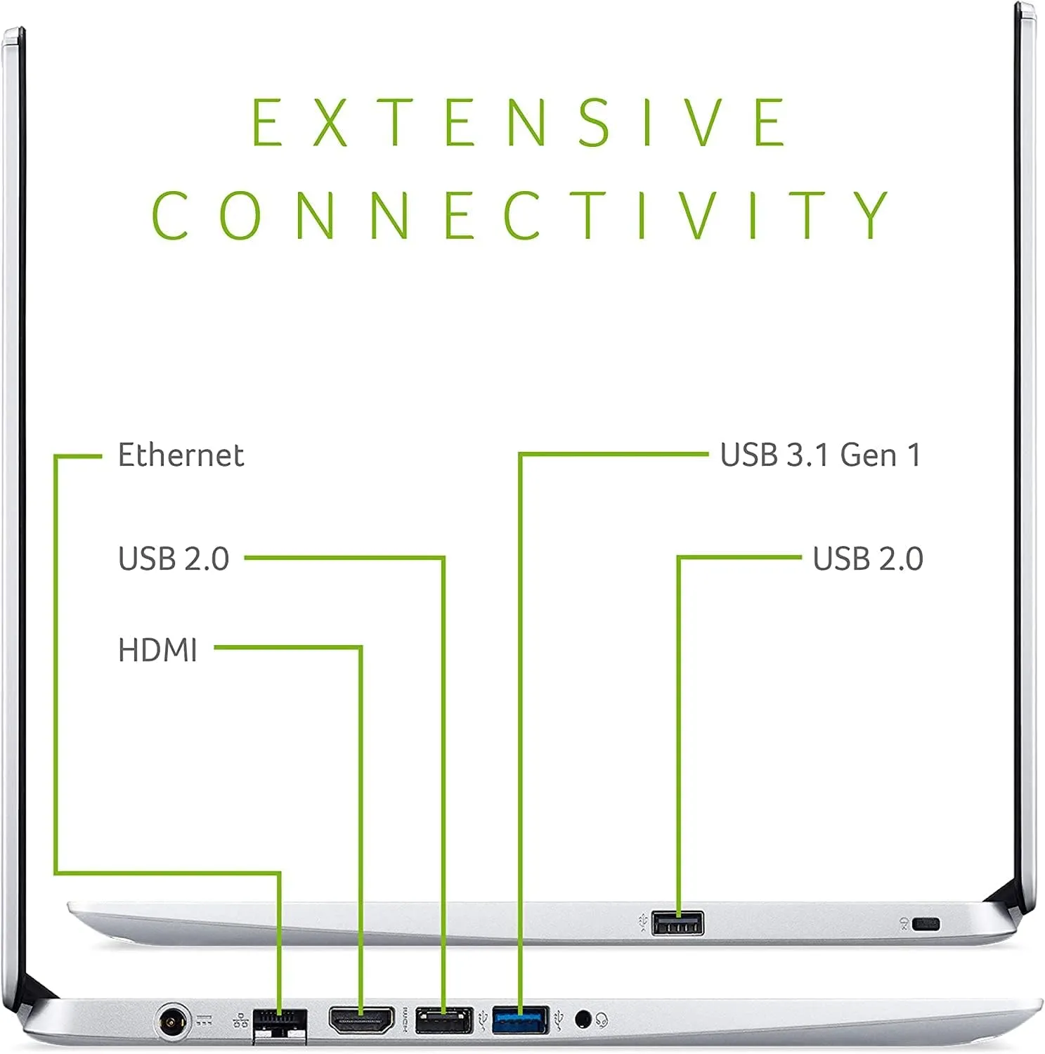 acer Laptop | Aspire 5 | 15.6" 1920 x 1080 LED Full-Array | AMD Ryzen 3 3200U 2-Core | 8GB DDR4 | 512GB SSD | Windows 11 Pro | Wi-Fi 5 - Bluetooth 5 - Backlit KB - 720p HD Camera - Pure Silver