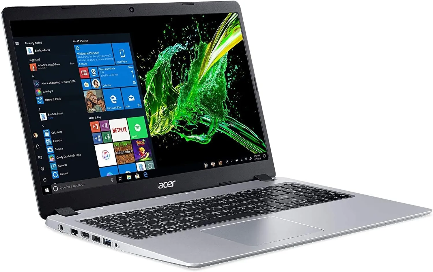 acer Laptop | Aspire 5 | 15.6" 1920 x 1080 LED Full-Array | AMD Ryzen 3 3200U 2-Core | 8GB DDR4 | 512GB SSD | Windows 11 Pro | Wi-Fi 5 - Bluetooth 5 - Backlit KB - 720p HD Camera - Pure Silver
