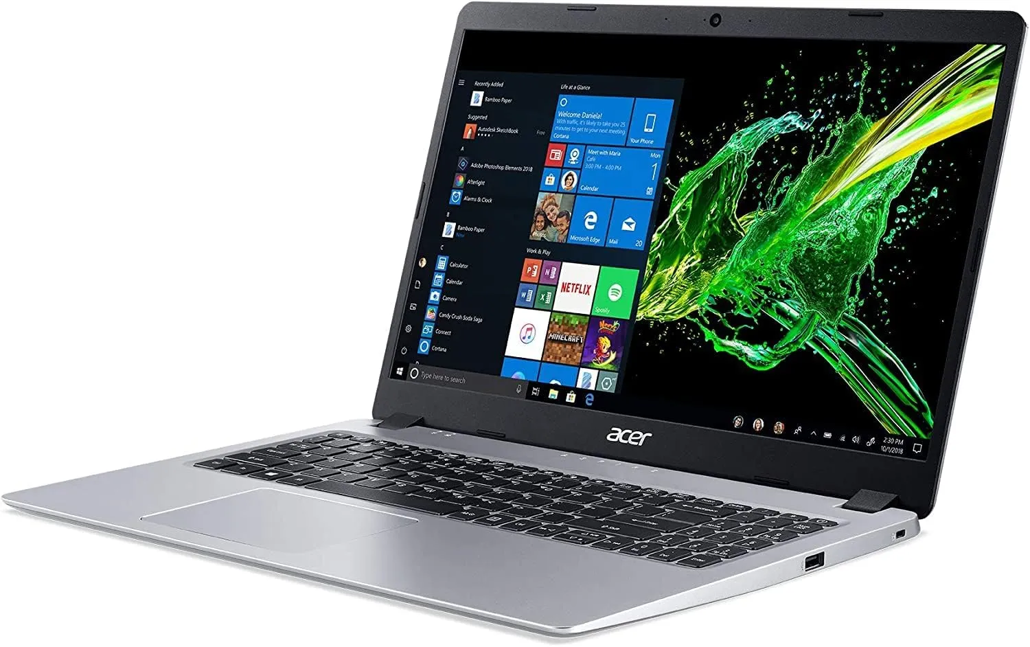 acer Laptop | Aspire 5 | 15.6" 1920 x 1080 LED Full-Array | AMD Ryzen 3 3200U 2-Core | 8GB DDR4 | 512GB SSD | Windows 11 Pro | Wi-Fi 5 - Bluetooth 5 - Backlit KB - 720p HD Camera - Pure Silver