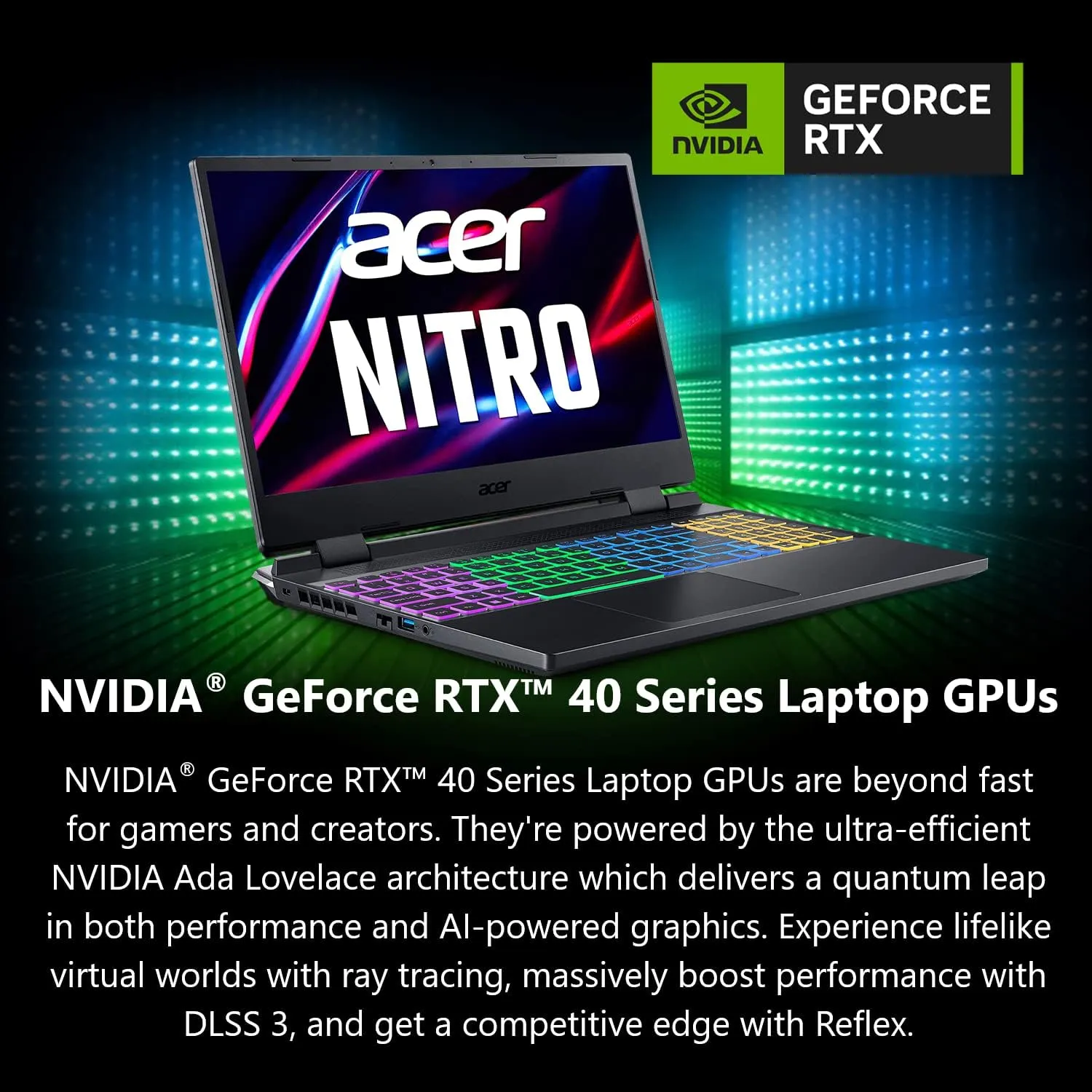 Acer Nitro 5 Gaming Laptop | Intel 12th Gen i7-12650H | NVIDIA GeForce RTX 4060 Laptop GPU | 15.6” FHD 144Hz IPS Display | 16GB DDR5 | 1TB Gen 4 SSD | Killer Wi-Fi 6 | RGB Backlit KB | AN515-58-781P