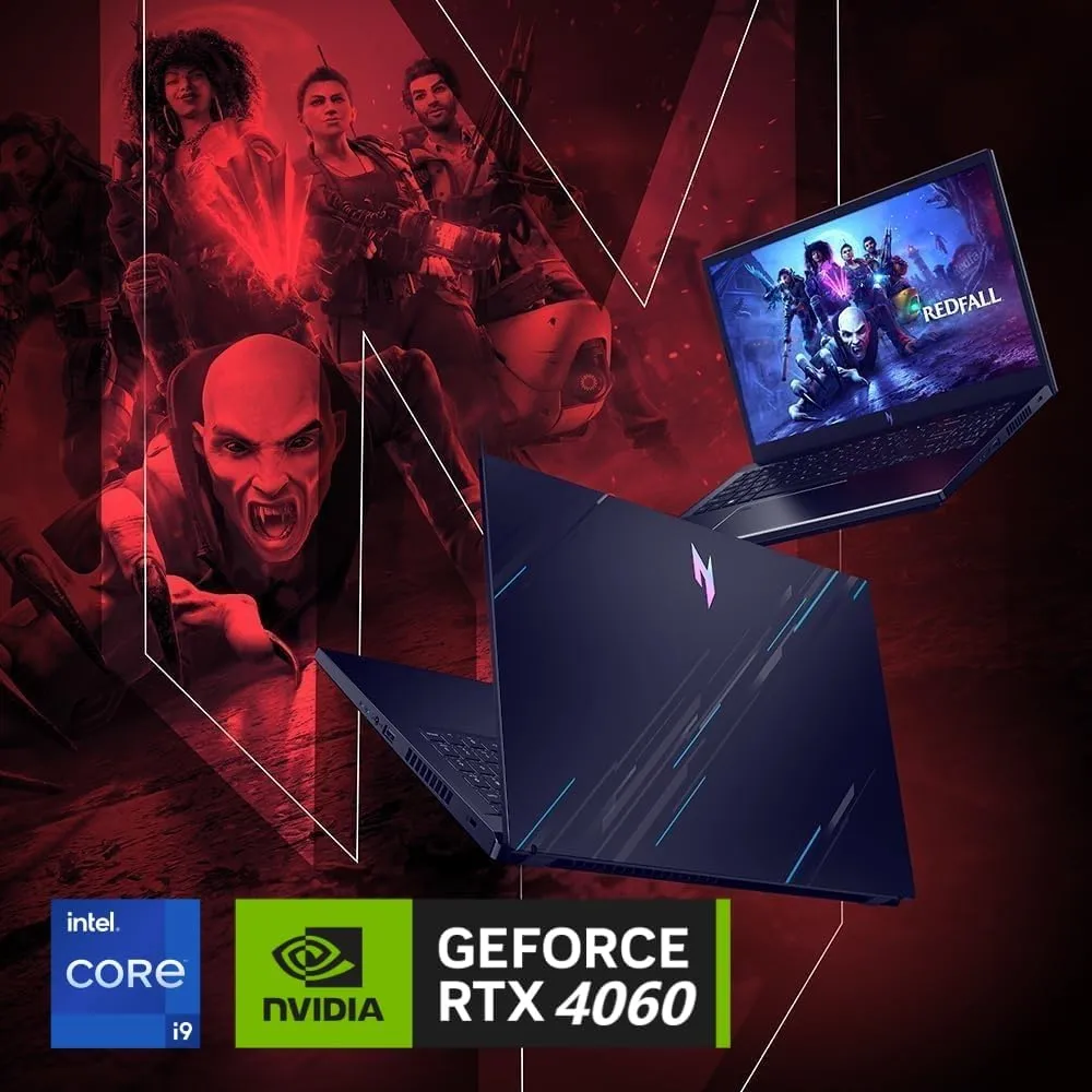 acer Nitro V 15 Gaming Laptop, Intel i9-13900H Up to 5.4GHz, GeForce RTX 4060, 15.6" 144 Hz IPS Display, 64 GB DDR5, 4 TB SSD, Wi-Fi 6, Backlit Keyboard, Windows 11 Pro, Gaming Mouse, 256GB UFD