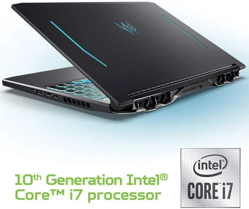 Acer Predator Helios 300 Gaming Laptop, Intel i7-10750H, NVIDIA GeForce RTX 3060 Laptop GPU, 15.6" Full HD 144Hz 3ms IPS Display, 16GB DDR4, 512GB NVMe SSD, WiFi 6, RGB Keyboard, PH315-53-71HN