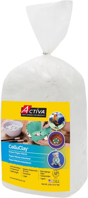 ACTIVA CelluClay Instant Papier Mache, 5 Pound White