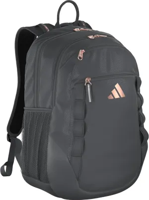 adidas Excelerator Backpack with Laptop Sleeve, Sport Bag for Men and Women, Carbon Grey/Rose Gold, One Size