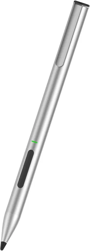 Adonit Stylus for Surface (Silver) 4096 Pressure Sensitivity, Tilt, Palm Rejection, Rechargeable Pen, Made in Taiwan, Compatible Surface Pro X/8/7/6/5/4/3, Surface Go 3/2/1, Duo2, Surface Book/Laptop