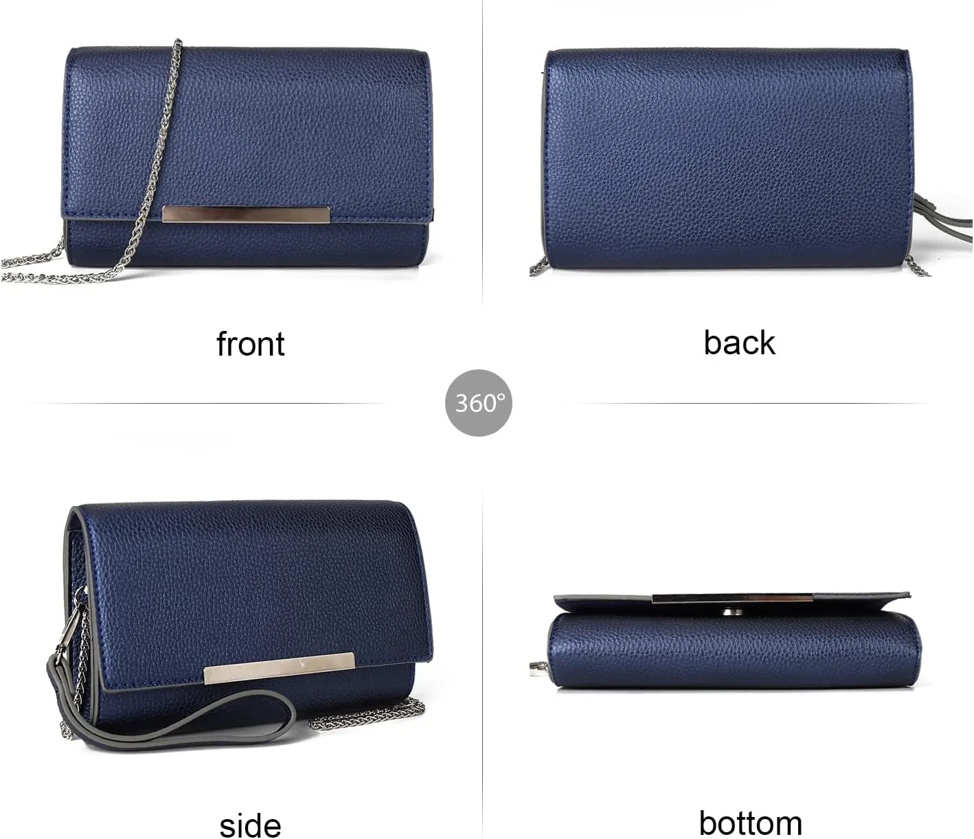 AFKOMST Small Clutch Purses for Women Formal Evening Bag Crossbody and Wristlet Handbags for Party Prom Cocktail Wedding