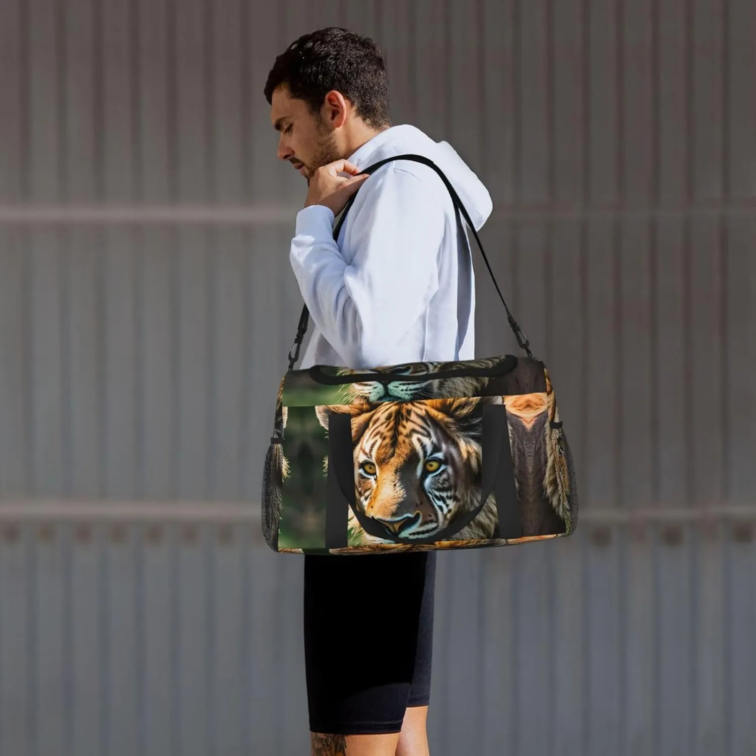 African Animals Travel Duffel Bag With Zippers And Handles, Big Foldable Duffle Bag For Family Vacations