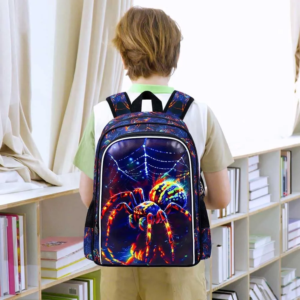 AGSDON 3PCS Backpack for Boys, 16" Kids Bookbag Set for Elementary Preschool Kindergarten, School Bag with Lunch Box