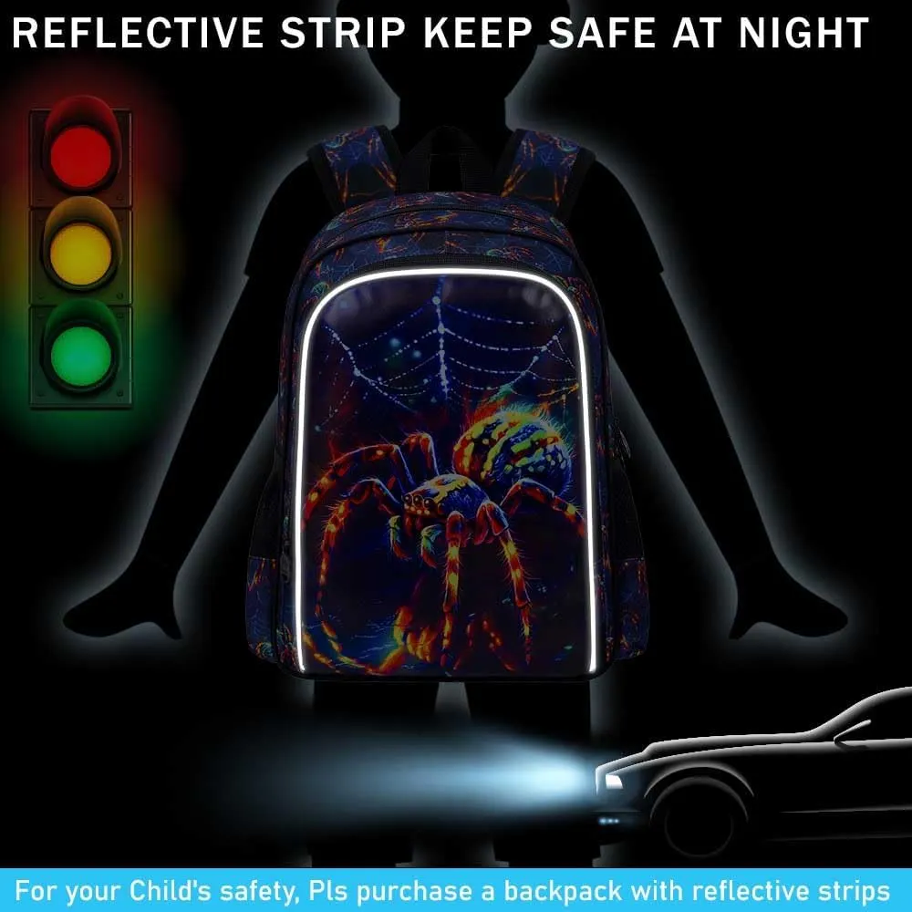 AGSDON 3PCS Backpack for Boys, 16" Kids Bookbag Set for Elementary Preschool Kindergarten, School Bag with Lunch Box
