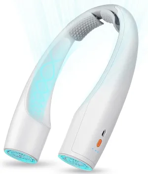 AI Neck Fan, 4 Speeds Adjustable Portable Personal Fan Rechargeable, 4000 mAh Battery Faster Cooling Wearable Fan, Ultra Quiet for Home, Office, Travel, Outdoor