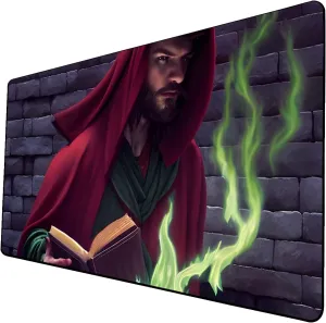 AI Painting TCG Playmat - MTG Trading Card Game Mat, 24x14 Inches Premium MTG Playmat - The Perfect Companion for Intense Card Battles - Fantasy Dark Vampire Lotus-049