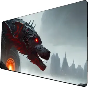 AI Painting TCG Playmat - MTG Trading Card Game Mat, 24x14 Inches Premium MTG Playmat - The Perfect Companion for Intense Card Battles - Fantasy Dark Vampire Lotus-054
