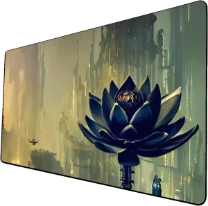 AI Painting TCG Playmat - MTG Trading Card Game Mat, 24x14 Inches Premium MTG Playmat - The Perfect Companion for Intense Card Battles - Fantasy Dark Vampire Lotus-061