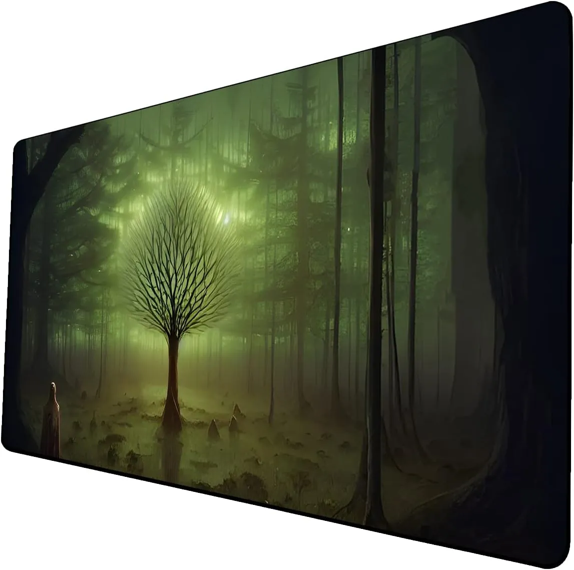 AI Painting TCG Playmat - MTG Trading Card Game Mat, 24x14 Inches Premium MTG Playmat - The Perfect Companion for Intense Card Battles - Fantasy Dark Vampire Lotus-067