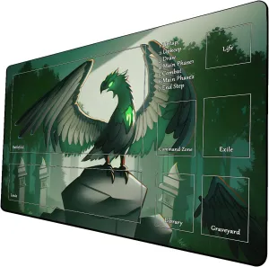 AI Painting TCG Playmat - MTG Trading Card Game Mat with Zone, 24x14 Inches Premium MTG Playmat - The Perfect Companion for Intense Card Battles - Fantasy Dark Vampire Lotus-064