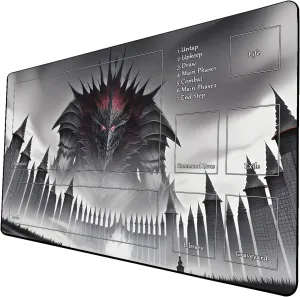 AI Painting TCG Playmat - MTG Trading Card Game Mat with Zone, 24x14 Inches Premium MTG Playmat - The Perfect Companion for Intense Card Battles - Fantasy Dark Vampire Lotus-068