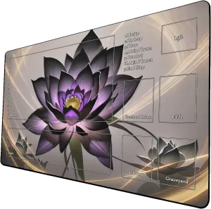 AI Painting TCG Playmat - MTG Trading Card Game Mat with Zone, 24x14 Inches Premium MTG Playmat - The Perfect Companion for Intense Card Battles - Fantasy Dark Vampire Lotus-071