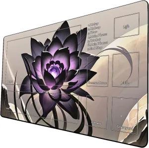 AI Painting TCG Playmat - MTG Trading Card Game Mat with Zone, 24x14 Inches Premium MTG Playmat - The Perfect Companion for Intense Card Battles - Fantasy Dark Vampire Lotus-074